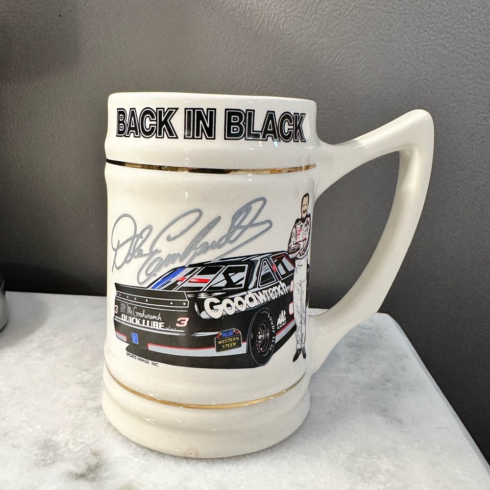 Dale Earnhardt Five Time Winston Cup Championship Ceramic Mug - Collectible